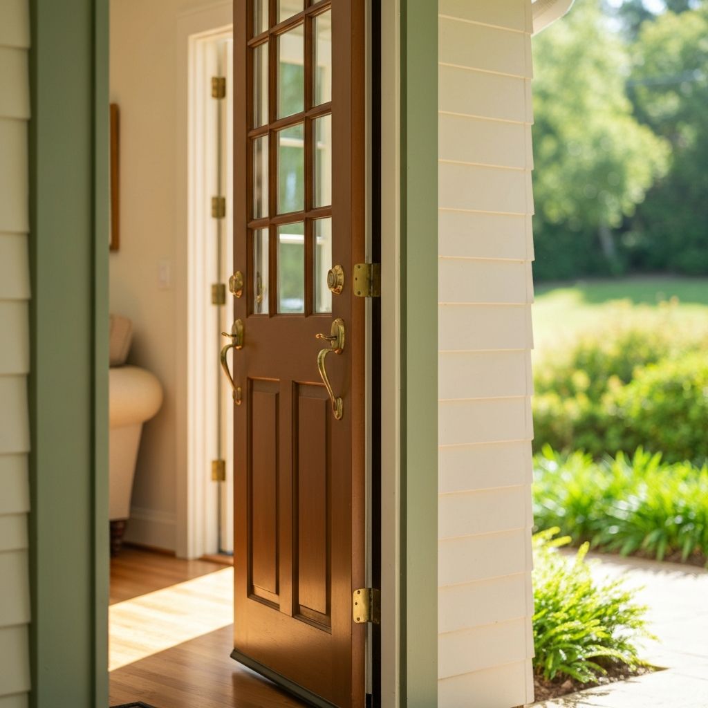 A welcoming open front door of a Colorado home